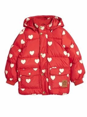 Mini Rodini Heart-Print Puffer Jacket